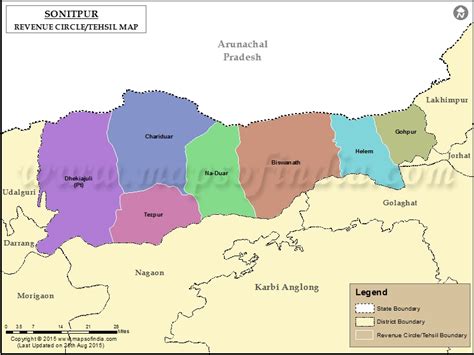 Sonitpur tehsil Map, Circles in Sonitpur