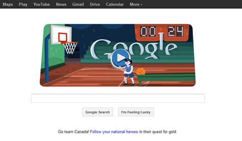 Google Doodle: Olympic Basketball Game