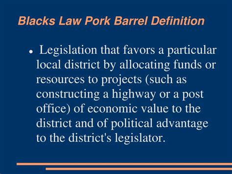 Definition Of Pork Barrel Legislation - DEFINITION GHW