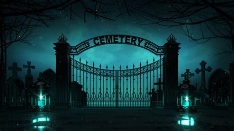 Spooky Cemetery Gate