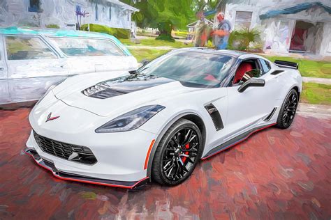 2019 White Chevrolet Corvette Z06 X1670 Photograph by Rich Franco ...