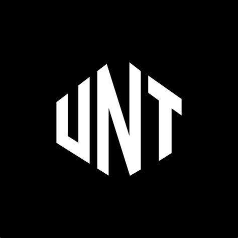 UNT letter logo design with polygon shape. UNT polygon and cube shape ...