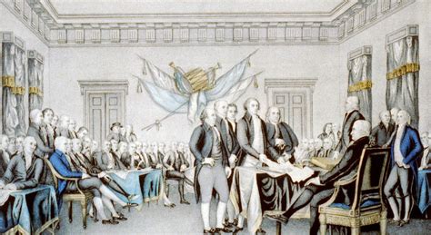 Signing The Declaration Of Independence Painting by American School