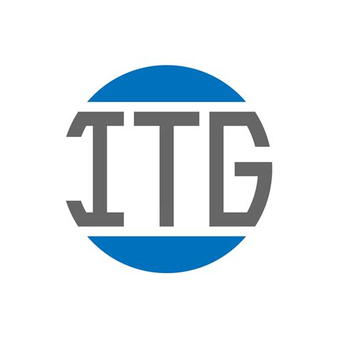 ITG letter logo design on white background. ITG creative initials circle logo concept. ITG ...