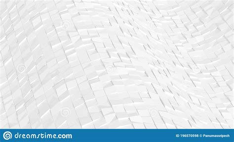 3D Rendering of White Abstract Geometry Pattern Stock Illustration ...