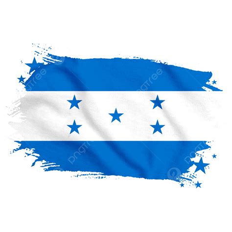 Bandera De Honduras En Pincel De Estrella De Acuarela Nuevo PNG ...