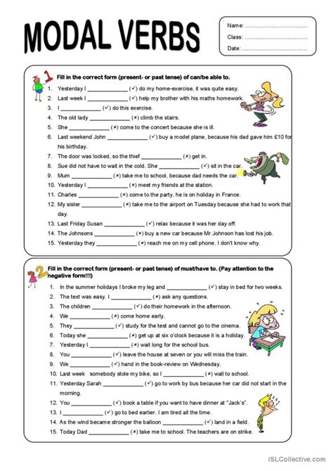 modal verbs (can, may, must) general…: English ESL worksheets pdf & doc