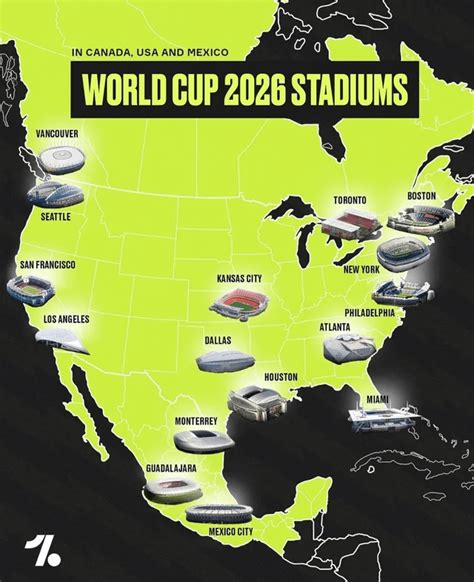 World Cup 2026 stadiums and their locations : r/FootballGeography