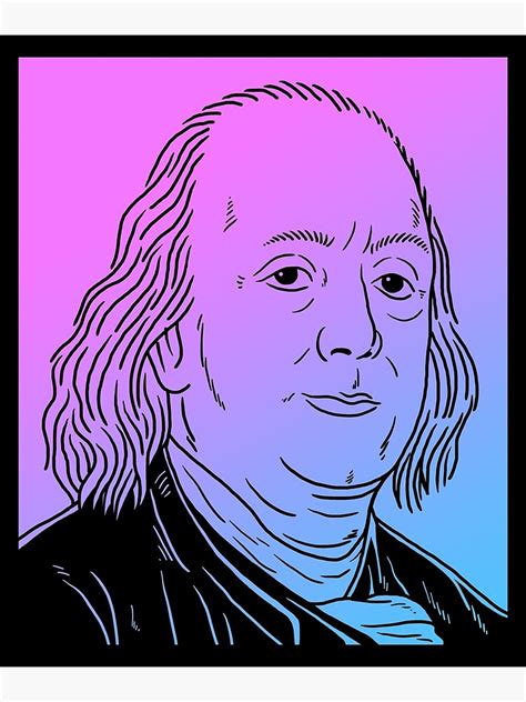 "Benjamin Franklin Vaporwave Pastel Goth Aesthetic" Art Print by dinosareforever | Redbubble