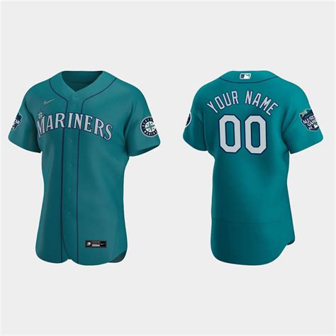 Custom Seattle Mariners 2023 All-star Game Jersey Aqua - Heretro.com