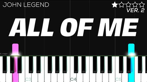 John Legend - All Of Me | EASY Piano Tutorial - YouTube