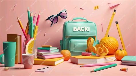 Premium AI Image | Back to school concept with a bag that says BACK and ...