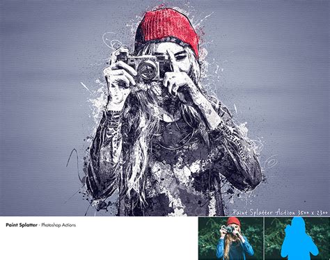 Paint Splatter – Photoshop Action - Graphimarket