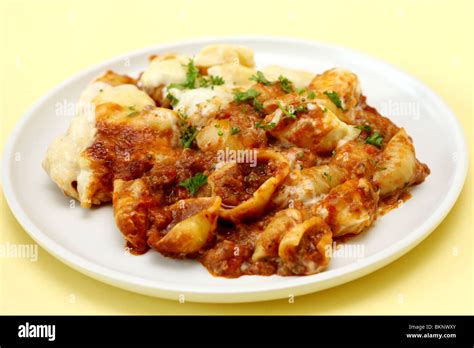 Conchiglie Pasta Bake with Bechemel Sauce Stock Photo - Alamy