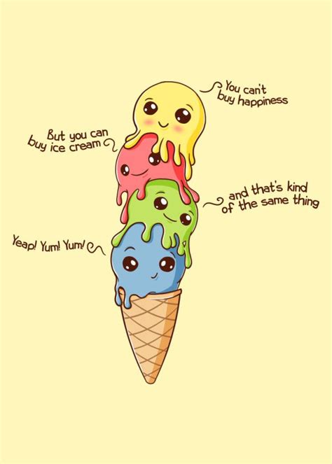 'Ice Cream Happiness' Poster by Beka Chkhenkeli | Displate | Funny doodles, Cute comics, Funny ...