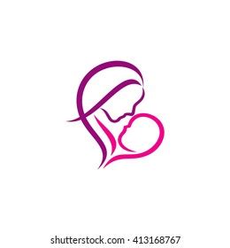 50,102 Mother And Child Logo Images, Stock Photos, and Vectors ...