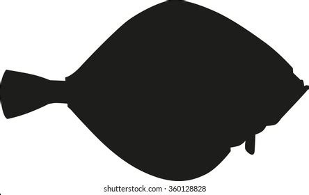 Flounder Fish Silhouette Stock Vector (Royalty Free) 360128828 ...