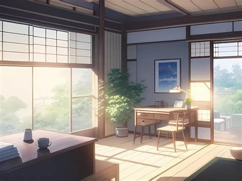 Premium Photo | Anime background Living room concept vector ...