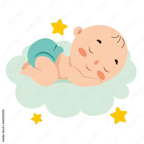 Cartoon Drawing Of A Newborn Baby Character Stock Vector | Adobe Stock