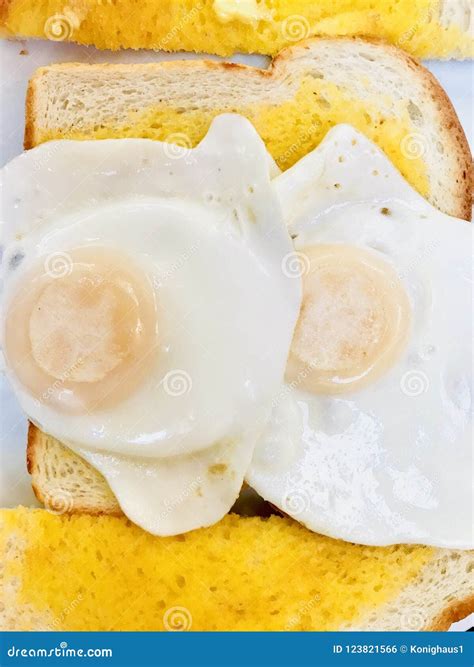 Eggs on Toast stock photo. Image of fried, delicious - 123821566