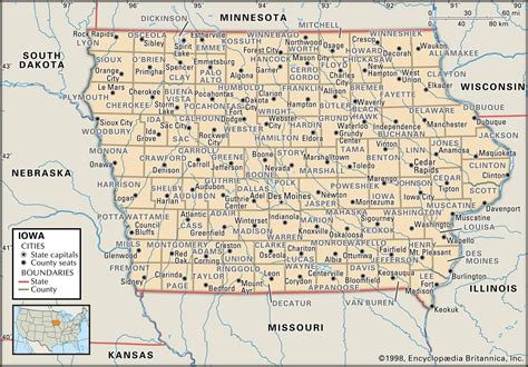 Map of Iowa ~ mapvine