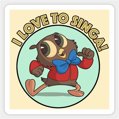 I Love To Singa! - Owl Jolson - Sticker | TeePublic