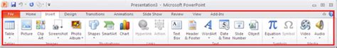 Ribbon and Tabs in PowerPoint 2010 for Windows