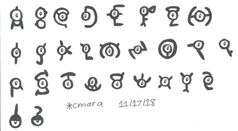 The Unown Alphabet by cmara on DeviantArt