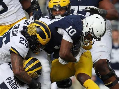 Michigan vs. Penn State score: Live game updates with Jim Harbaugh suspended, college football ...