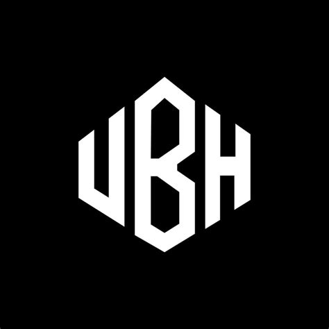 diseño de logotipo de letra ubh con forma de polígono. diseño de ...