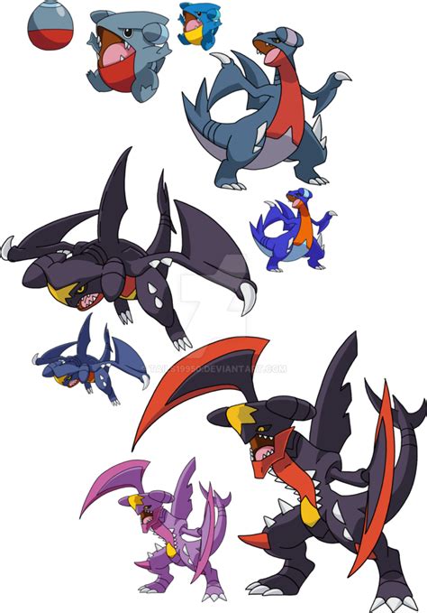 443, 444 and 445 - Gible Evolutionary Line by Tails19950 | Pokemon rayquaza, Pokemon, Pokemon teams