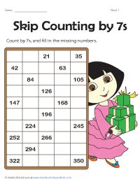 Skip Counting by 7s Worksheets