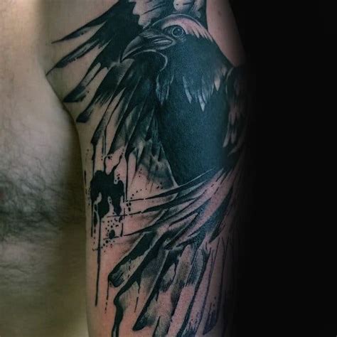 100 Crow Tattoo Designs For Men - Black Bird Ink Ideas