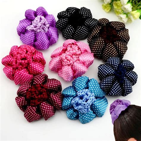 Hot Dot Shiny Girl Women Bun Cover Snood Hair Net Nets Ballet Dance Skating Crochet Snoods Hair ...