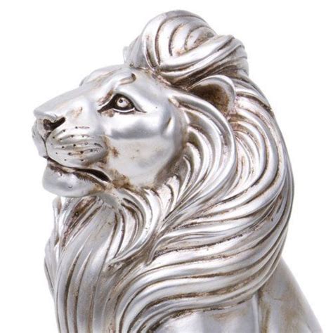 Artisanti Silver Standing Lion Statue - Rex: Amazon.co.uk: Kitchen & Home | Statue, Art, Lion