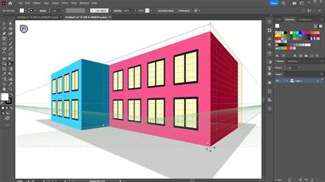 Grid Tool, Simple Building, Learn To Draw, Adobe Illustrator, Drawings, Illustration, Custom ...