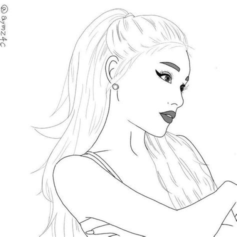 ariana grande outline Outline Drawings, Pencil Art Drawings, Art ...