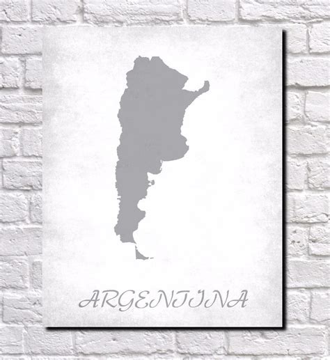 Argentina Map Print Outline Wall Map of Argentina – GalleryThane