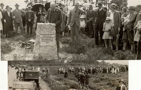 Unveiling of the "direction dial" (viewfinder), Finchampstead Ridges, by James Herbert Benyon ...