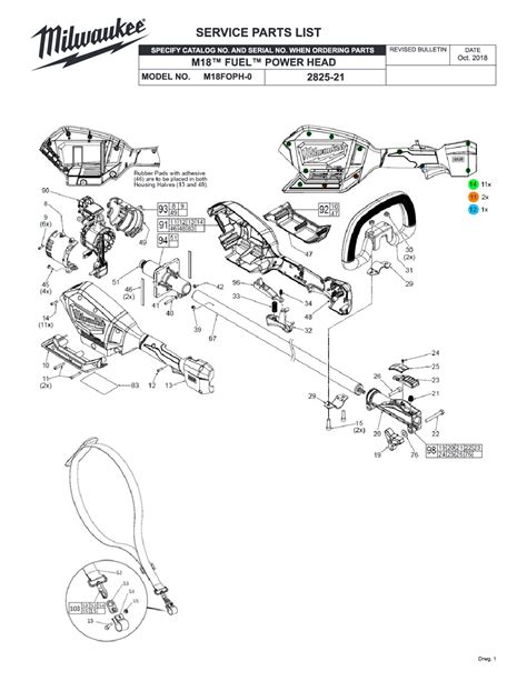 Milwaukee M18FOPH Spare Parts