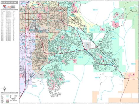 Premium Style Wall Map of Henderson, NV. by Market Maps – American Map Store