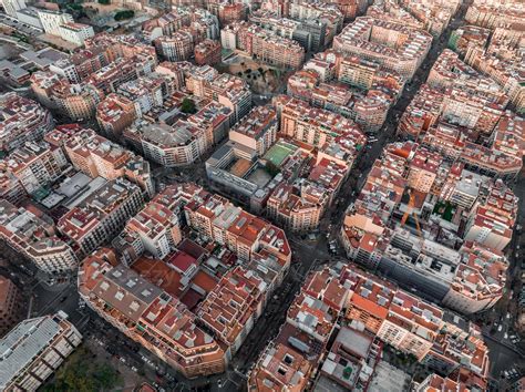 Barcelona street aerial view with beautiful patterns in Spain. 19829004 Stock Photo at Vecteezy