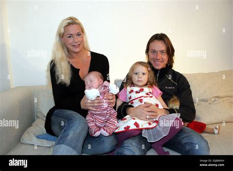 Opera singer Malena Ernman with husband Svante Thunberg and daughters ...