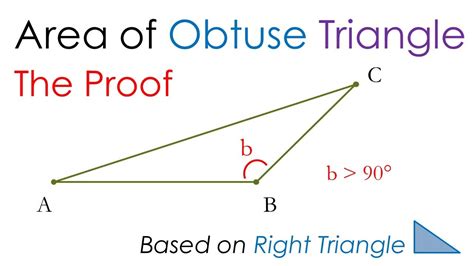 Proof: Area of Obtuse Triangle - based on Area of Right Triangle - YouTube