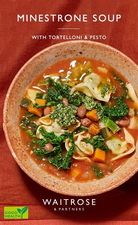 Minestrone soup with tortelloni & pesto | Italian soup recipes ...