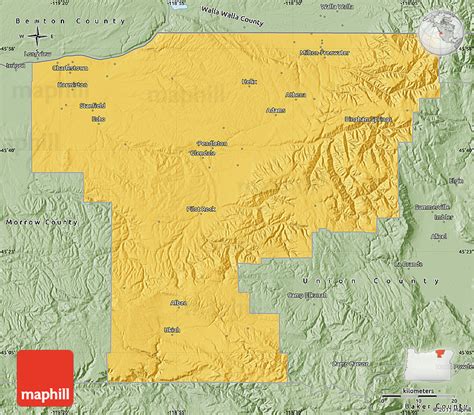 Savanna Style Map of Umatilla County