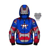 Iron Man 3 Iron Patriot Youth Hooded Costume Fleece Zip-Up Sweatshirt
