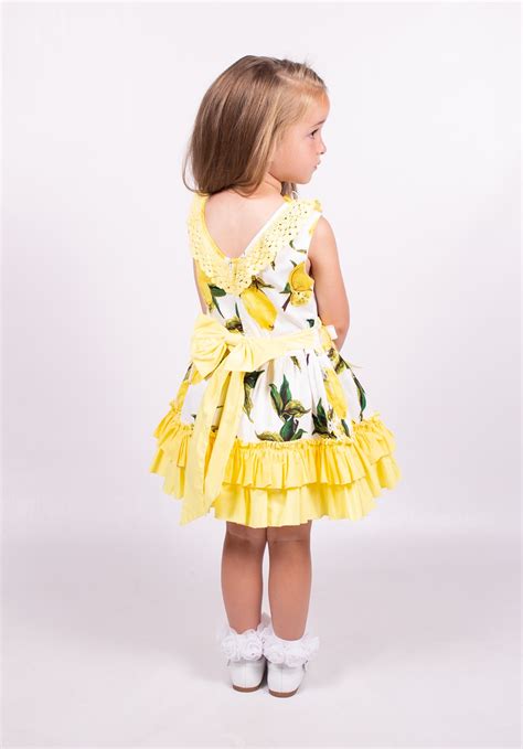 Girls Lemon Yellow Dress By Beau Kid | Wonderland