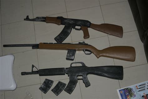 M16, M14, and a AK-47 by Steamjunkprops on DeviantArt