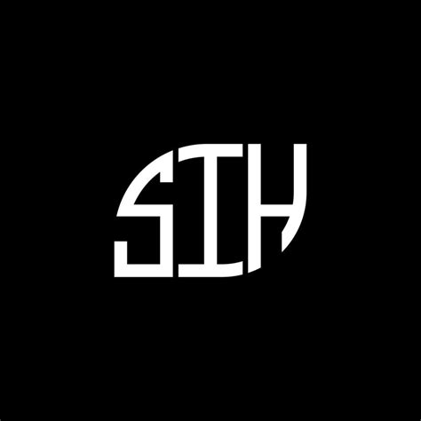 SIH letter logo design on black background. SIH creative initials letter logo concept. SIH ...